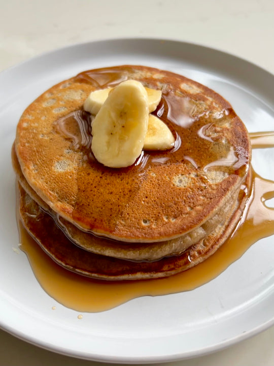 Recipe: Vegan Dark Chocolate Banana Protein Pancakes