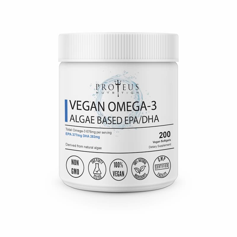 Vegan Omega3 1000mg 200 capsules essential supplement for vegans and