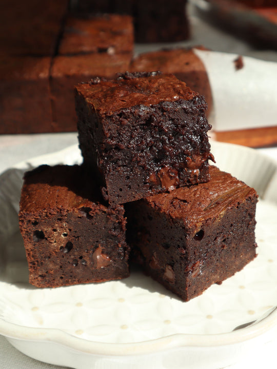 High protein brownies made with Proteus Nutrition WHEY Chocolate Lava Cake Protein