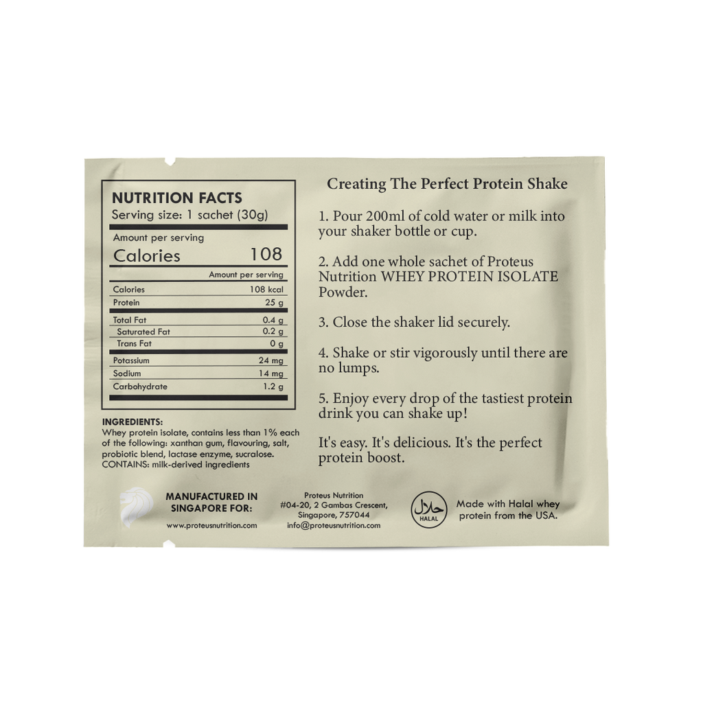 Protein Example Packets Whey Protein Isolate Sample Pack - 6 samples