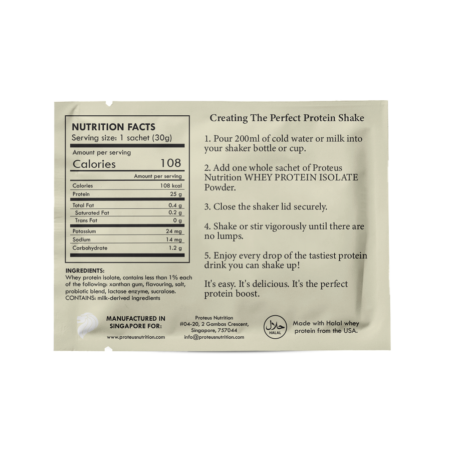 Whey Protein Isolate Sample Pack - 6 samples