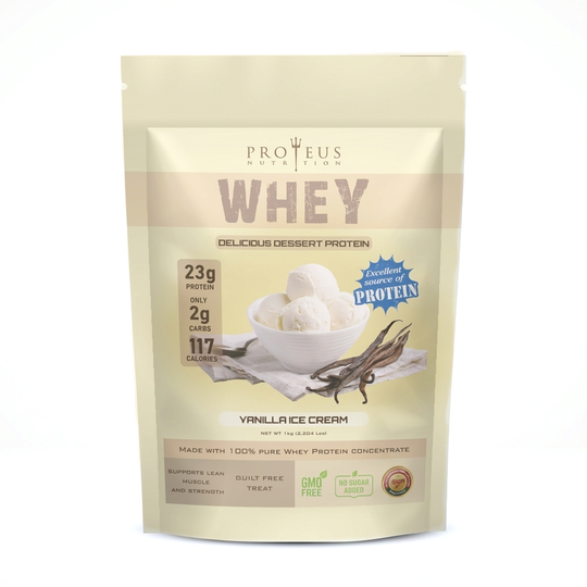 WHEY Vanilla Ice Cream product photo on white