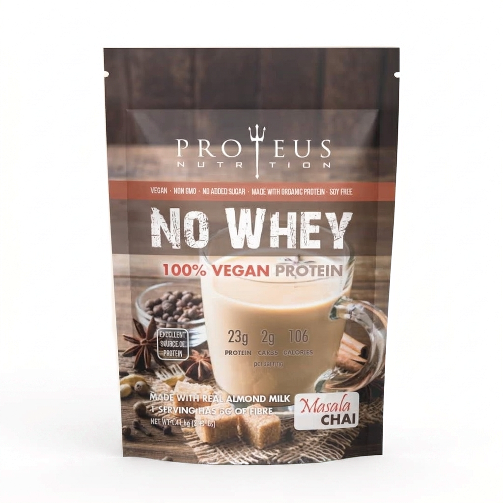 NO-WHEY Vegan Masala Chai Protein product photo on white
