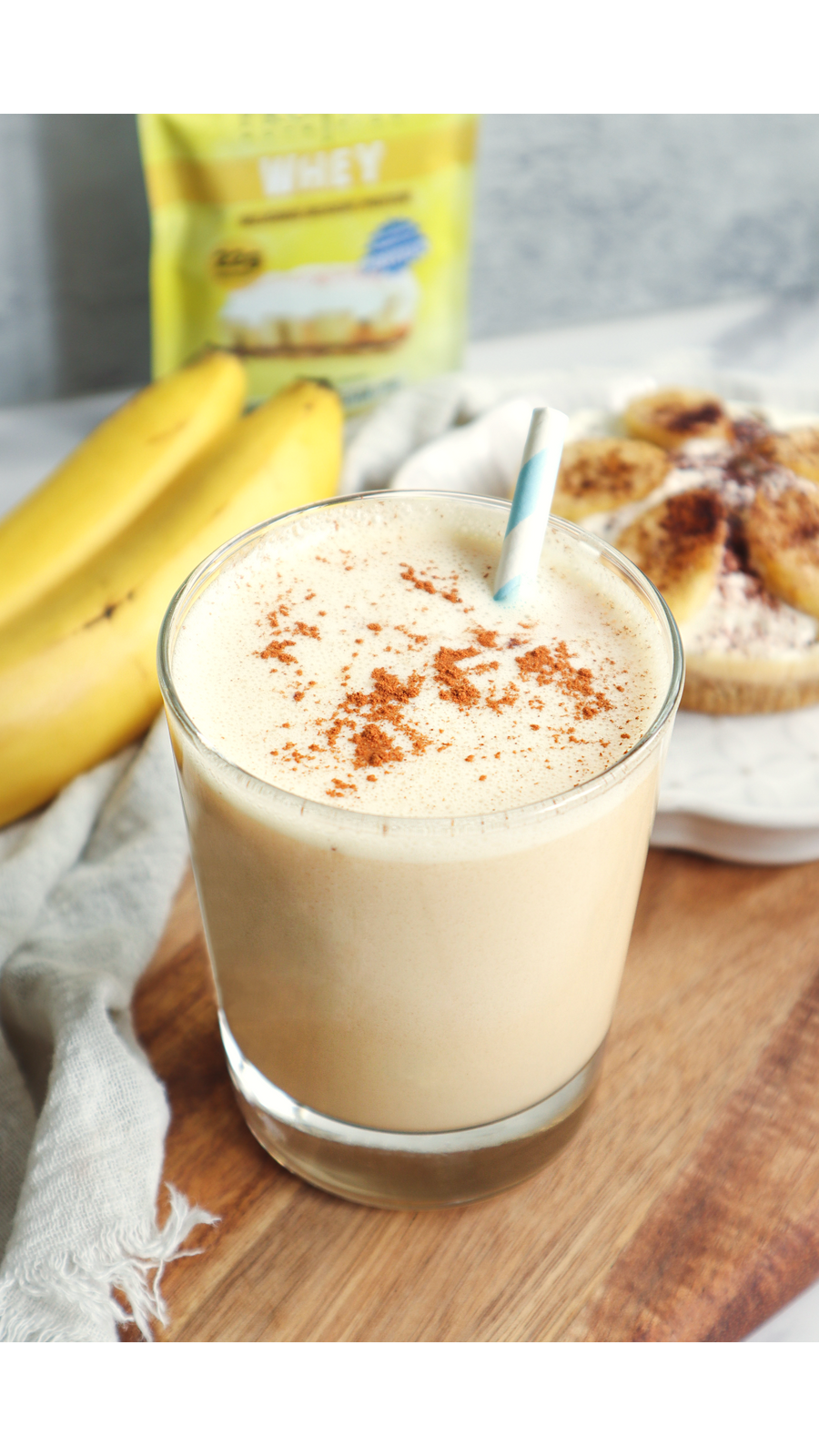 Creamy and Smooth Texture of Banana Cream Pie Whey Protein Shake by Proteus Nutrition