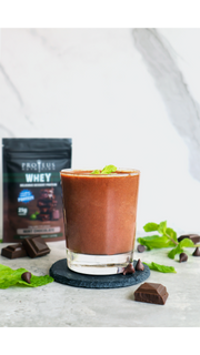 Creamy and Smooth Texture of Mint Chocolate Whey Protein Shake by Proteus Nutrition