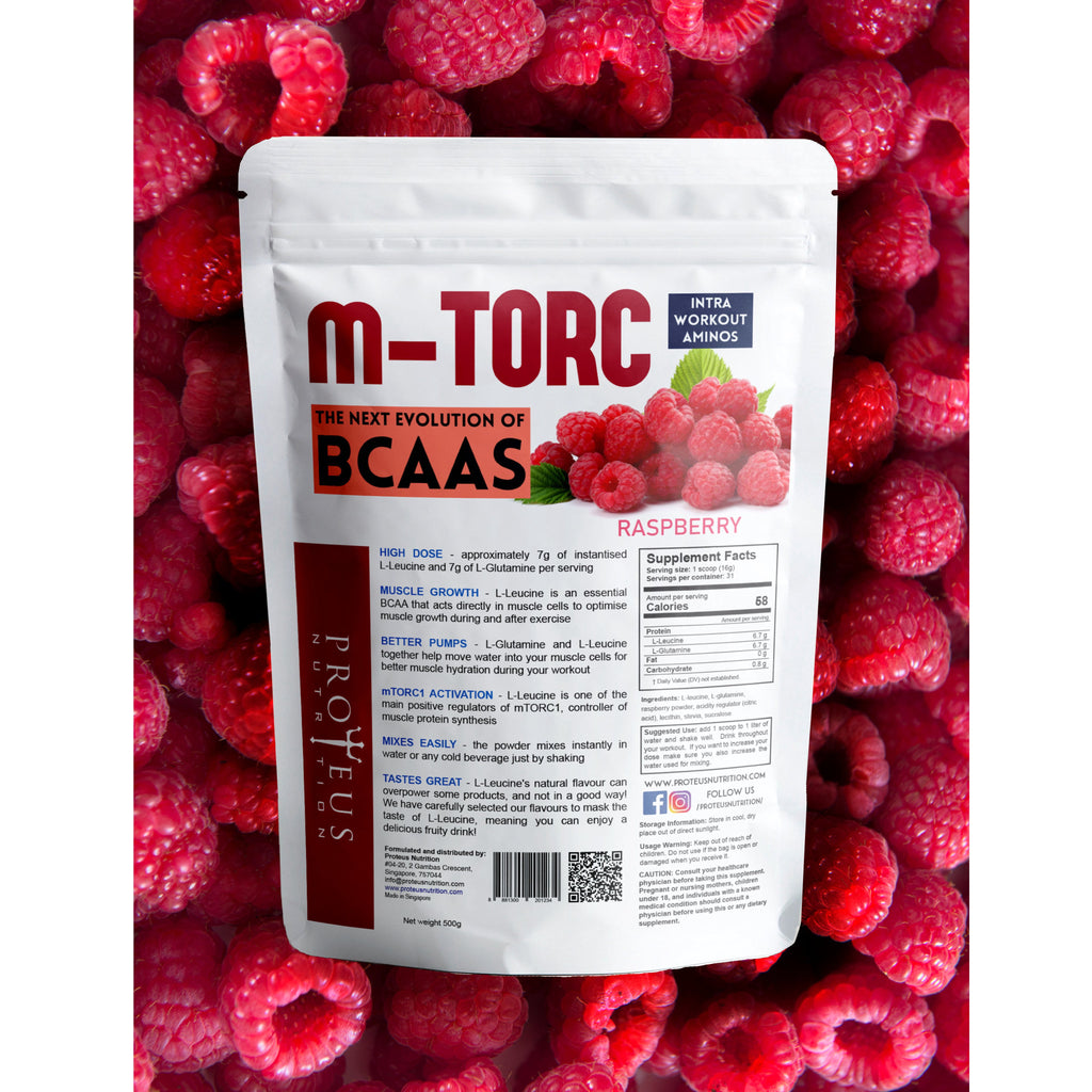 Tangy Raspberry Bcaa, delicious and healthy! Raspberry m-TORC by Proteus Nutrition